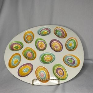 Bella Casa by Ganz Egg Plate